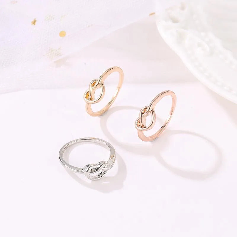 Fashion Rings For Women New Rose Gold Knotted Ring Wholesale