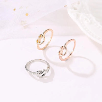 Fashion Rings For Women New Rose Gold Knotted Ring Wholesale