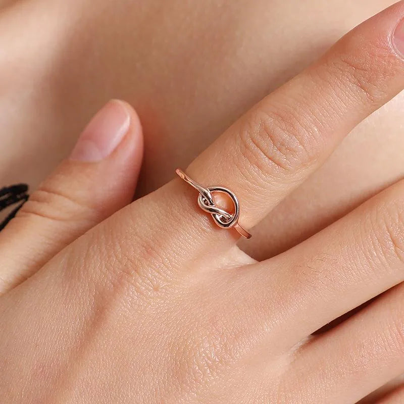 Fashion Rings For Women New Rose Gold Knotted Ring Wholesale