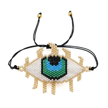 Fashion  Multi-Layered Miyuki Bead Woven Demon Eye Bracelet