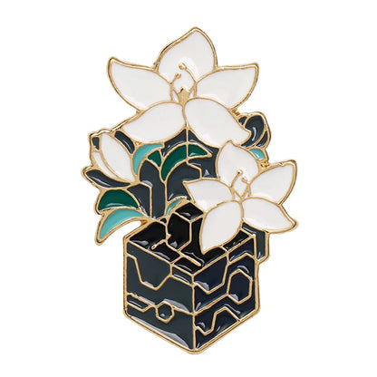 Fashion Rose Alloy Enamel Unisex Brooches