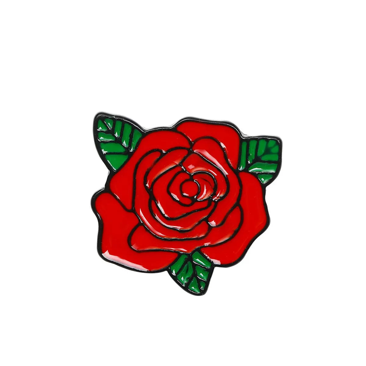 Fashion Rose Alloy Enamel Unisex Brooches