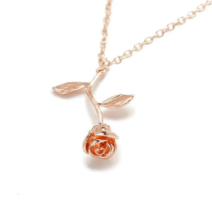 Fashion Rose Copper Chain Alloy Necklace Nhcu146636