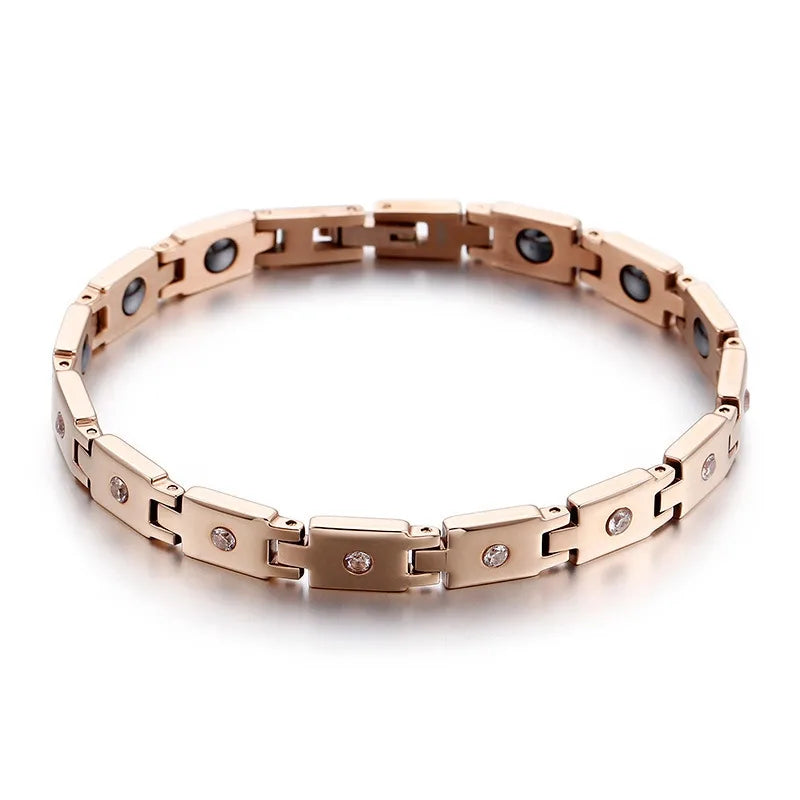 Fashion Geometric Titanium Steel 18K Gold Plated No Inlaid Bracelets In Bulk