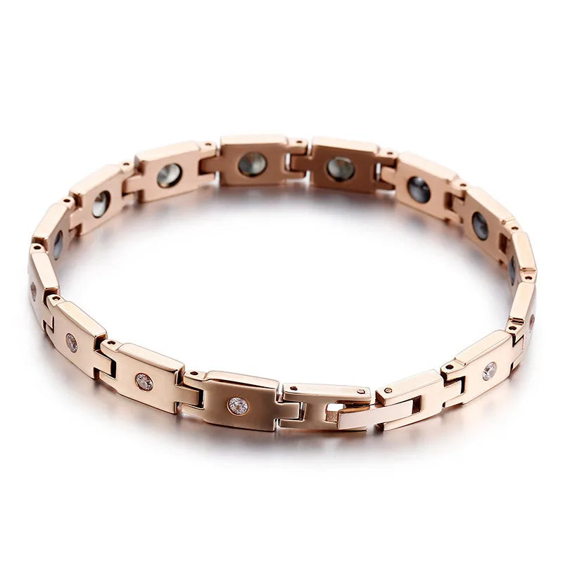 Fashion Geometric Titanium Steel 18K Gold Plated No Inlaid Bracelets In Bulk