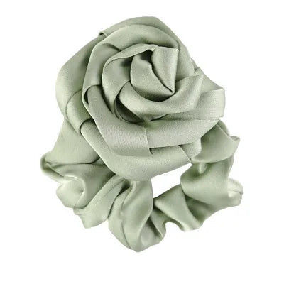 Fashion Rose Solid Color Cloth Hair Tie