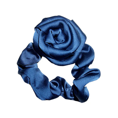 Fashion Rose Solid Color Cloth Hair Tie