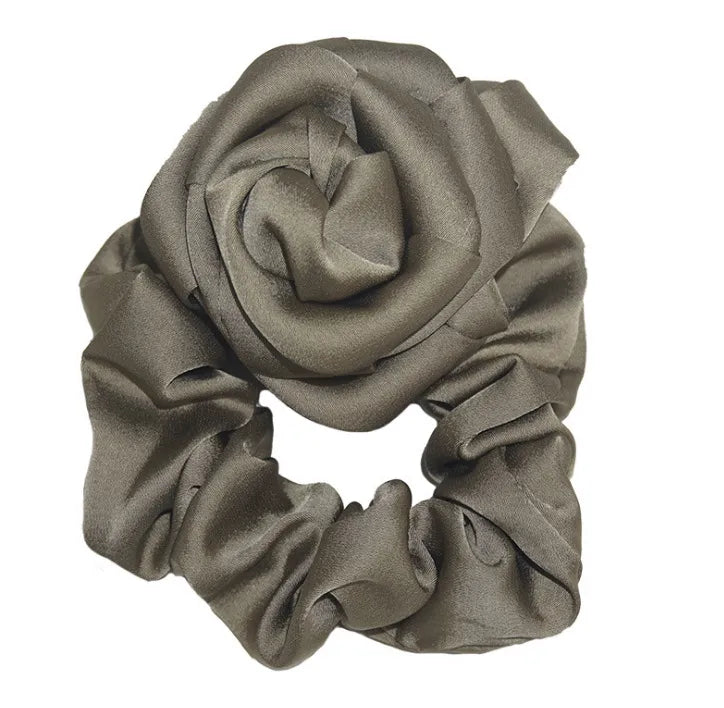 Fashion Rose Solid Color Cloth Hair Tie