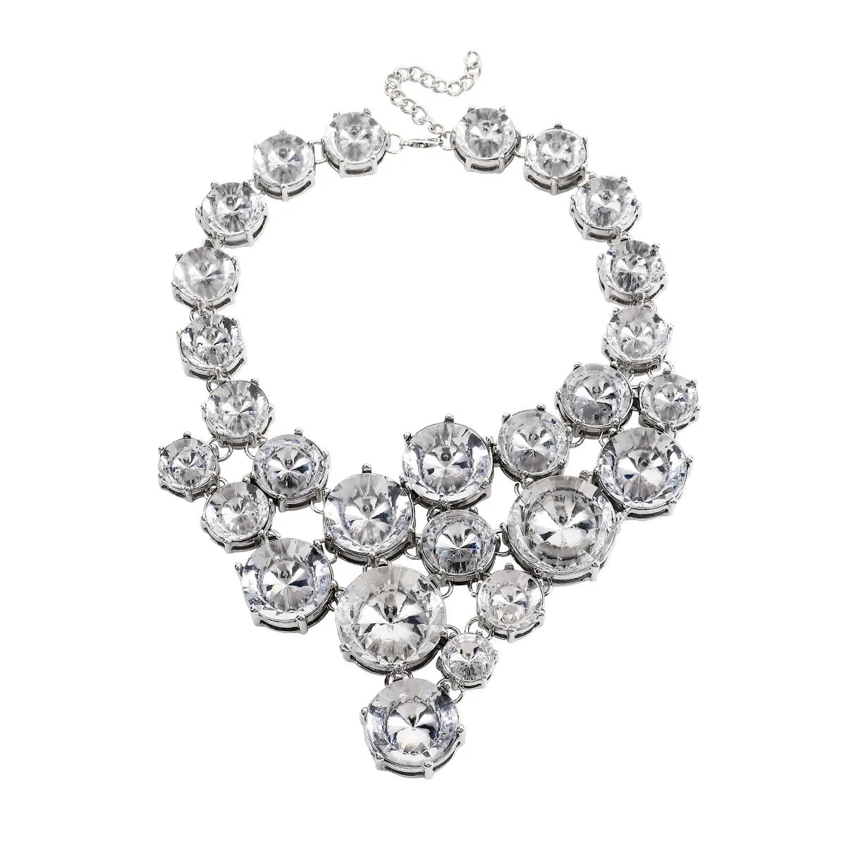 Fashion Round Alloy Rhinestone Women'S Bracelets Necklace