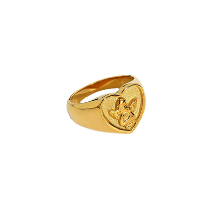 Hexagram Stainless Steel Gem Gold Plated