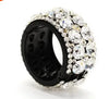 Fashion Round Arylic Inlay Rhinestones Hair Buckle 1 Piece