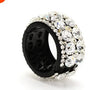 Fashion Round Arylic Inlay Rhinestones Hair Buckle 1 Piece