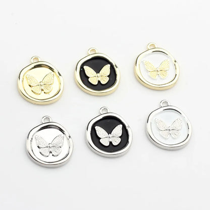 Zinc Alloy Round Butterfly