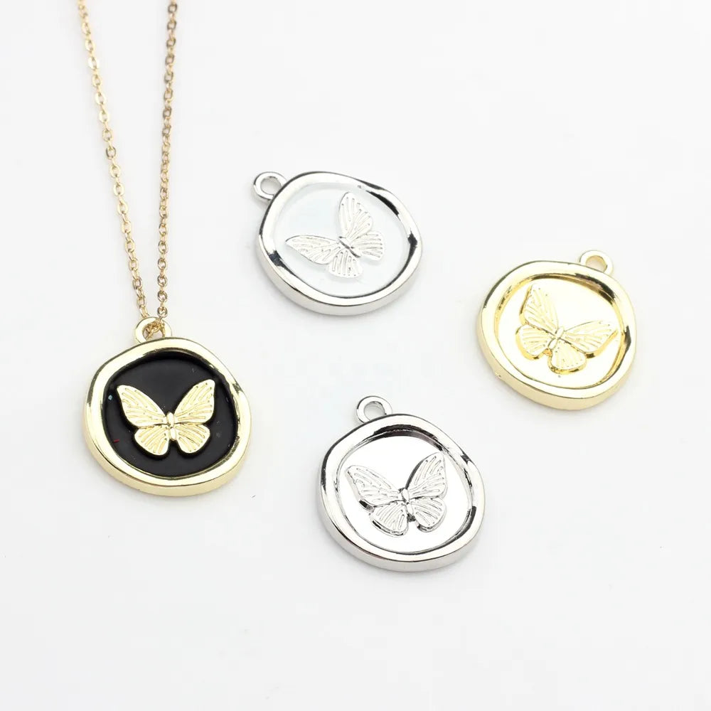 Zinc Alloy Round Butterfly