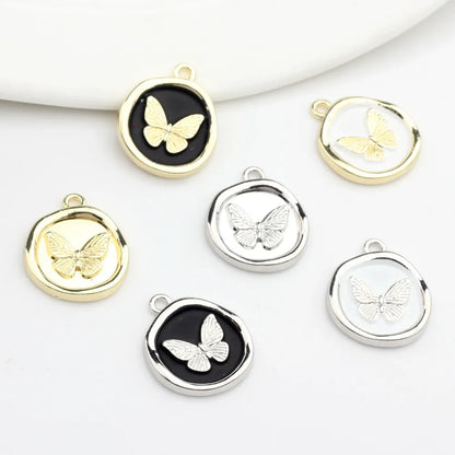 Zinc Alloy Round Butterfly