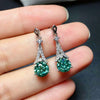 Fashion Round Copper Inlay Artificial Diamond Earrings Necklace