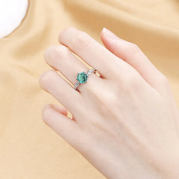 Fashion Round Copper Inlay Zircon Rings