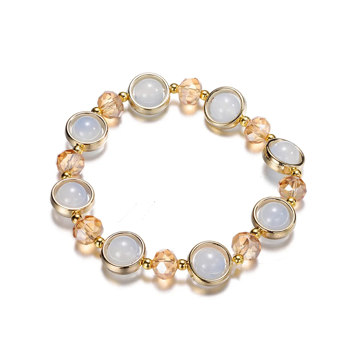 Fashion Round Glass Women'S Bracelets 1 Piece