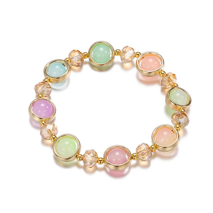 Fashion Round Glass Women'S Bracelets 1 Piece