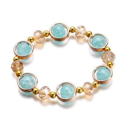 Fashion Round Glass Women'S Bracelets 1 Piece