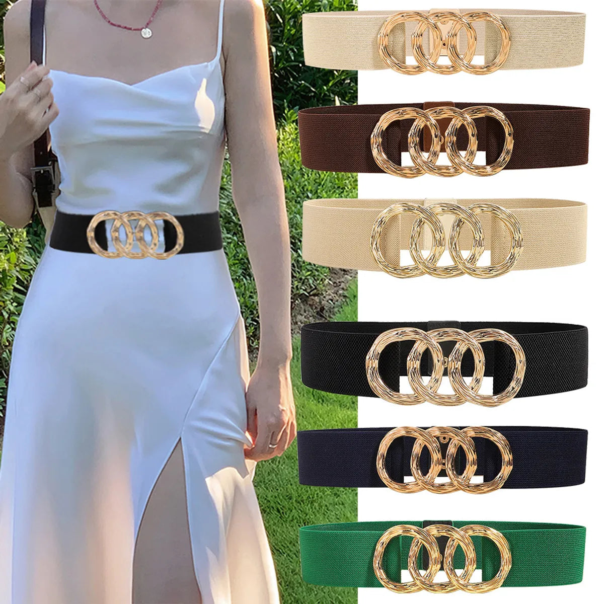 Fashion Round Metal Women'S Chain Belts