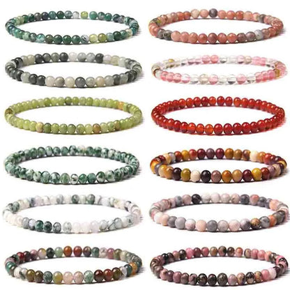 Fashion Round Natural Stone Beaded Bracelets