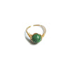 Fashion Round Natural Stone Rings 1 Piece