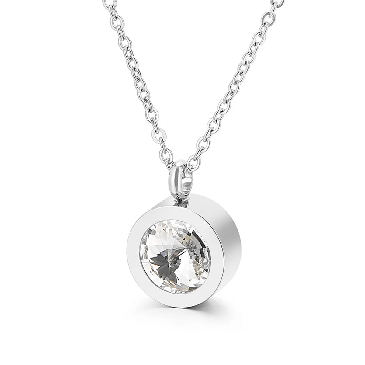 Fashion Round Titanium Steel Plating Necklace