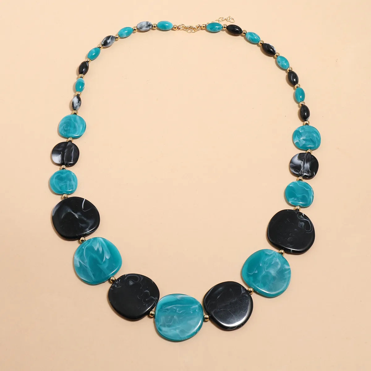 Fashion Round Resin Beaded Women's Necklace 1 Piece