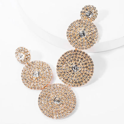 Fashion Round Rhinestone Earrings