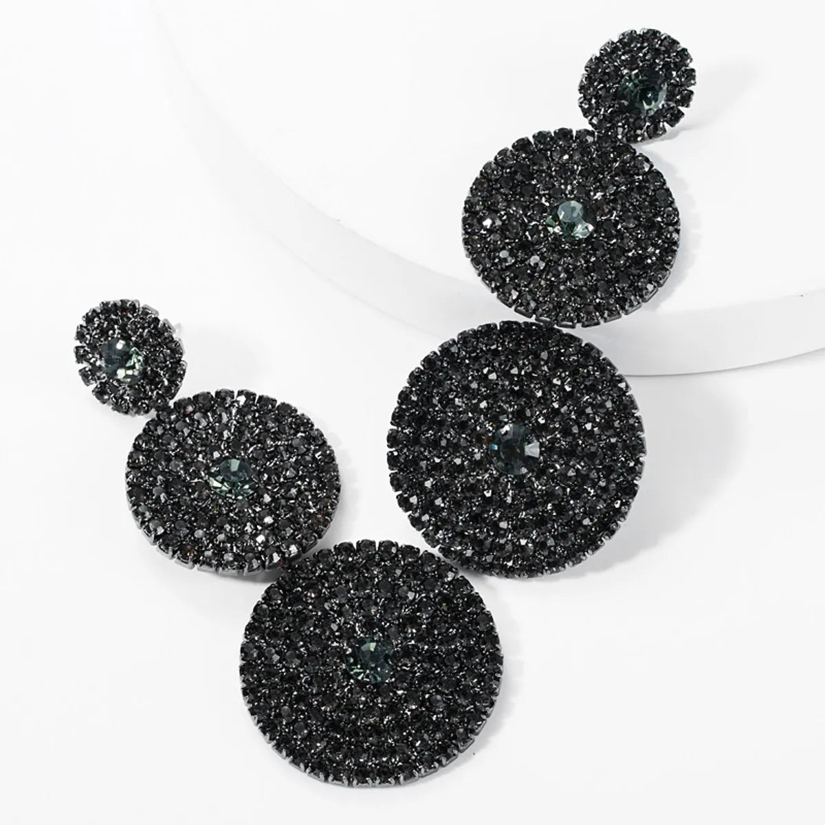 Fashion Round Rhinestone Earrings