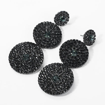 Fashion Round Rhinestone Earrings