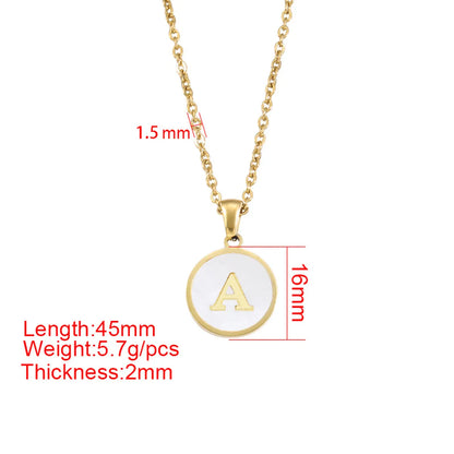 Fashion Round Stainless Steel Pendant Necklace