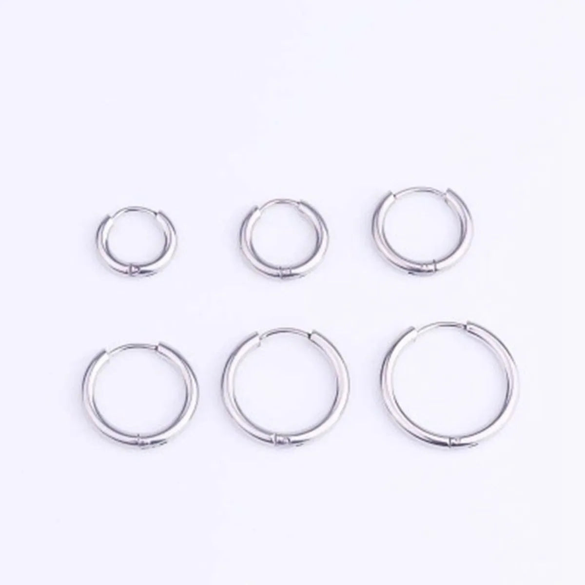 Fashion Round Titanium Steel Earrings Stainless Steel Earrings