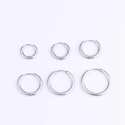 Fashion Round Titanium Steel Earrings Stainless Steel Earrings