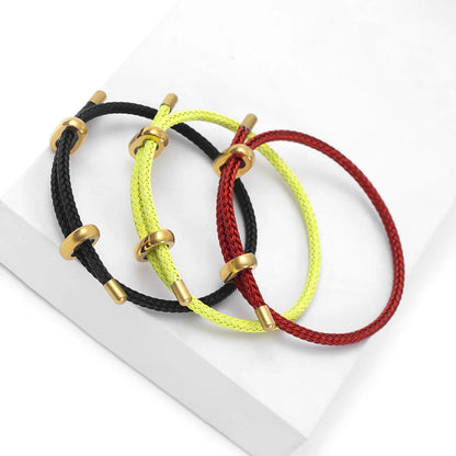 Fashion Round Titanium Steel Plating Bracelets 1 Piece