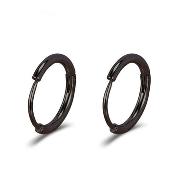 1 Piece Fashion Round Plating Titanium Steel Earrings