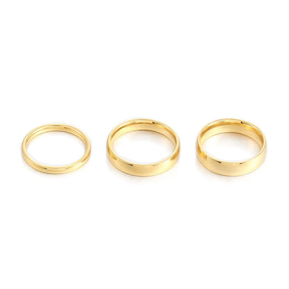 Fashion Round Titanium Steel Plating Rings