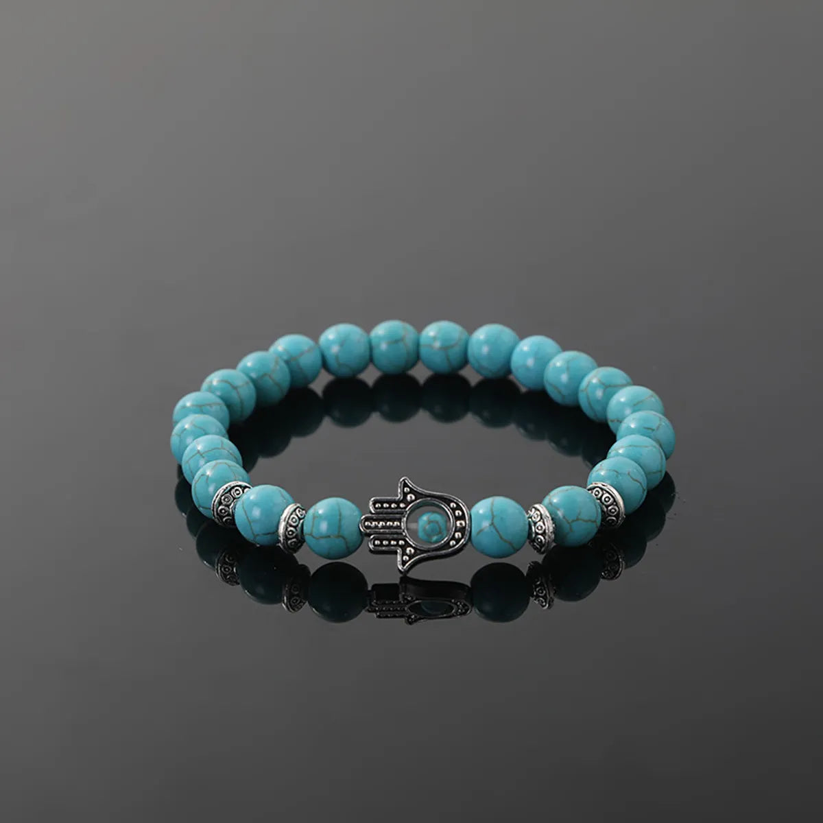 Fashion Round Turquoise Beaded Bracelets 1 Piece