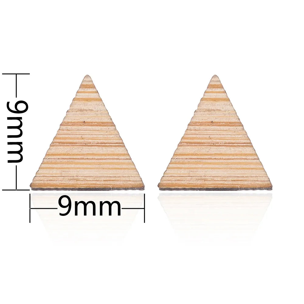 Fashion Round Wood Women'S Ear Studs 1 Pair