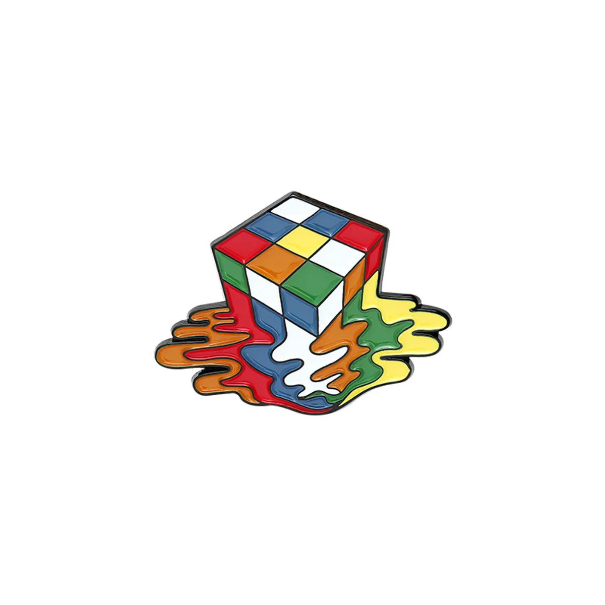 Fashion Rubik'S Cube Alloy Plating Unisex Brooches