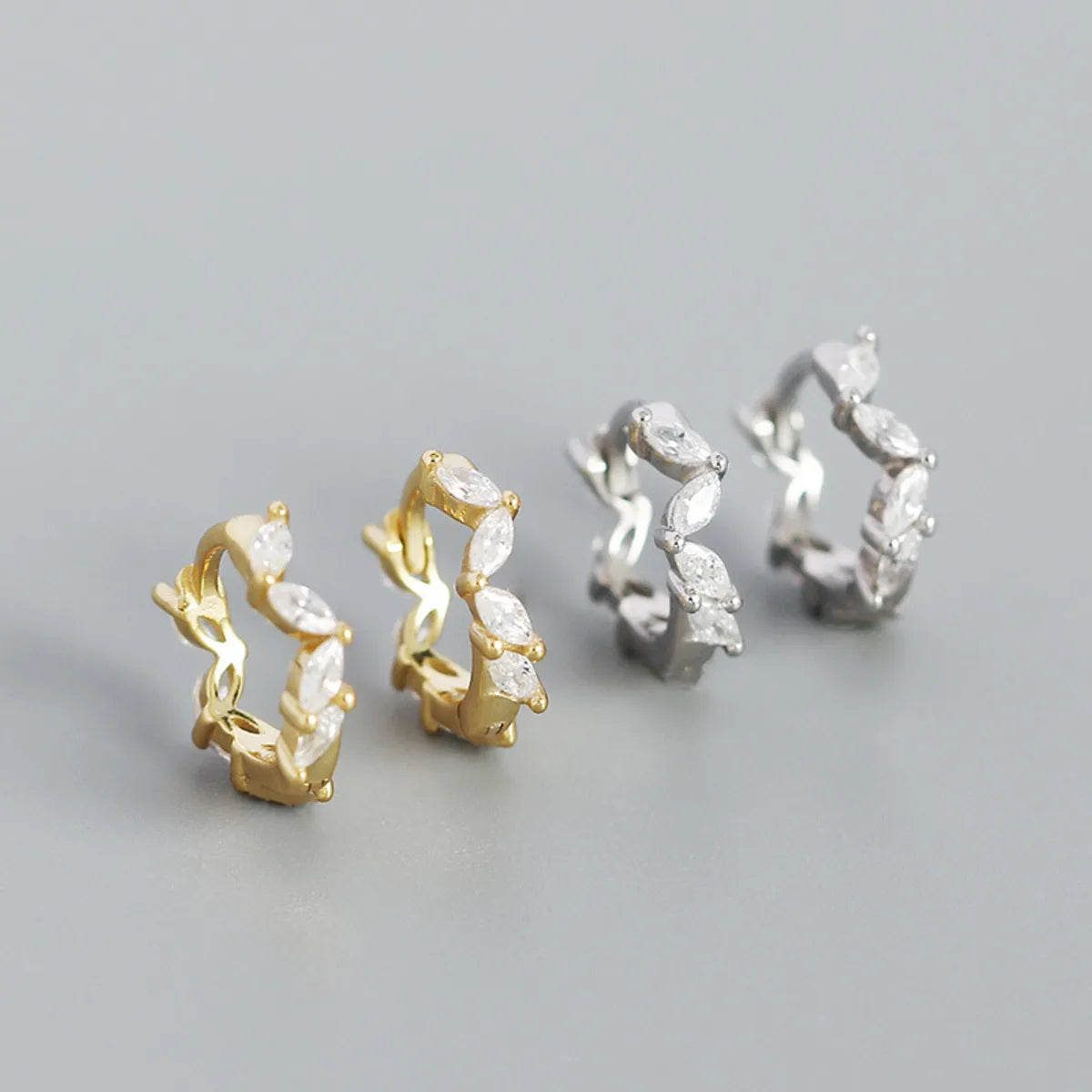 Fashion Geometric Plating Gem Earrings