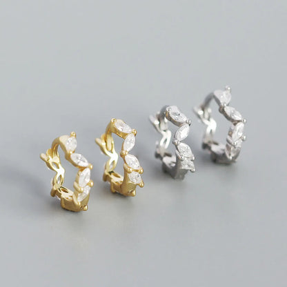 Fashion Geometric Plating Gem Earrings