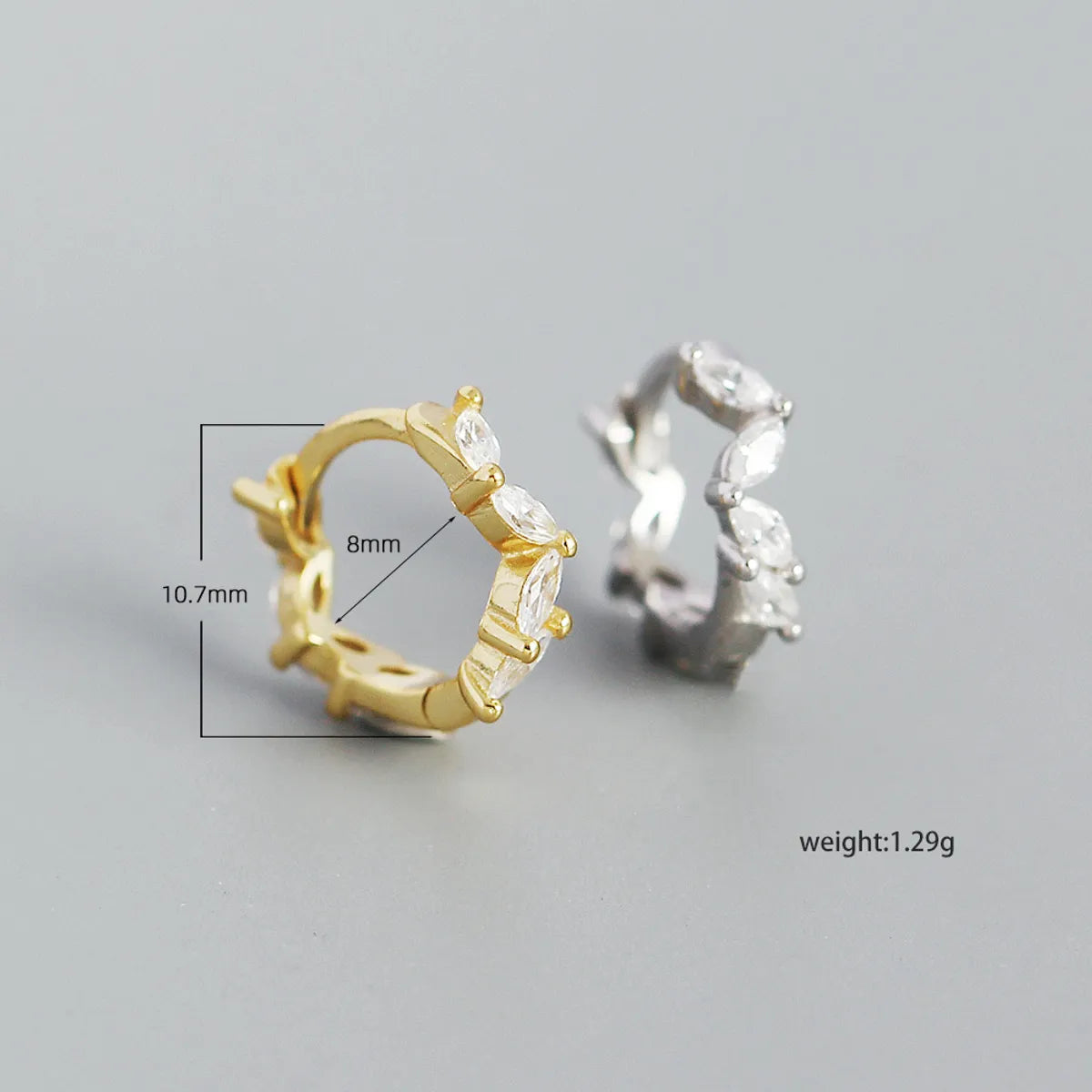 Fashion Geometric Plating Gem Earrings