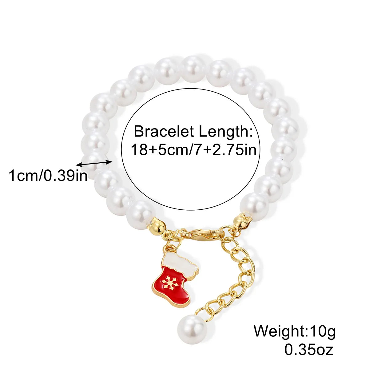 Fashion Santa Claus Beaded Alloy Plating Women'S Bracelets Necklace 1 Piece