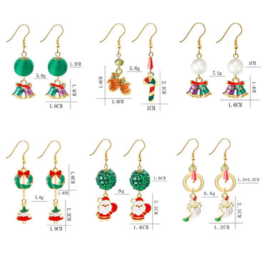 Fashion Santa Claus Elk Alloy Artificial Pearls Women's Earrings 1 Pair