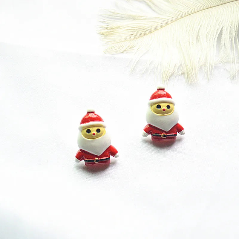 Fashion Santa Claus Elk Resin Women'S Ear Studs 1 Pair