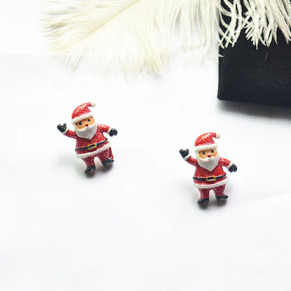 Fashion Santa Claus Elk Resin Women'S Ear Studs 1 Pair