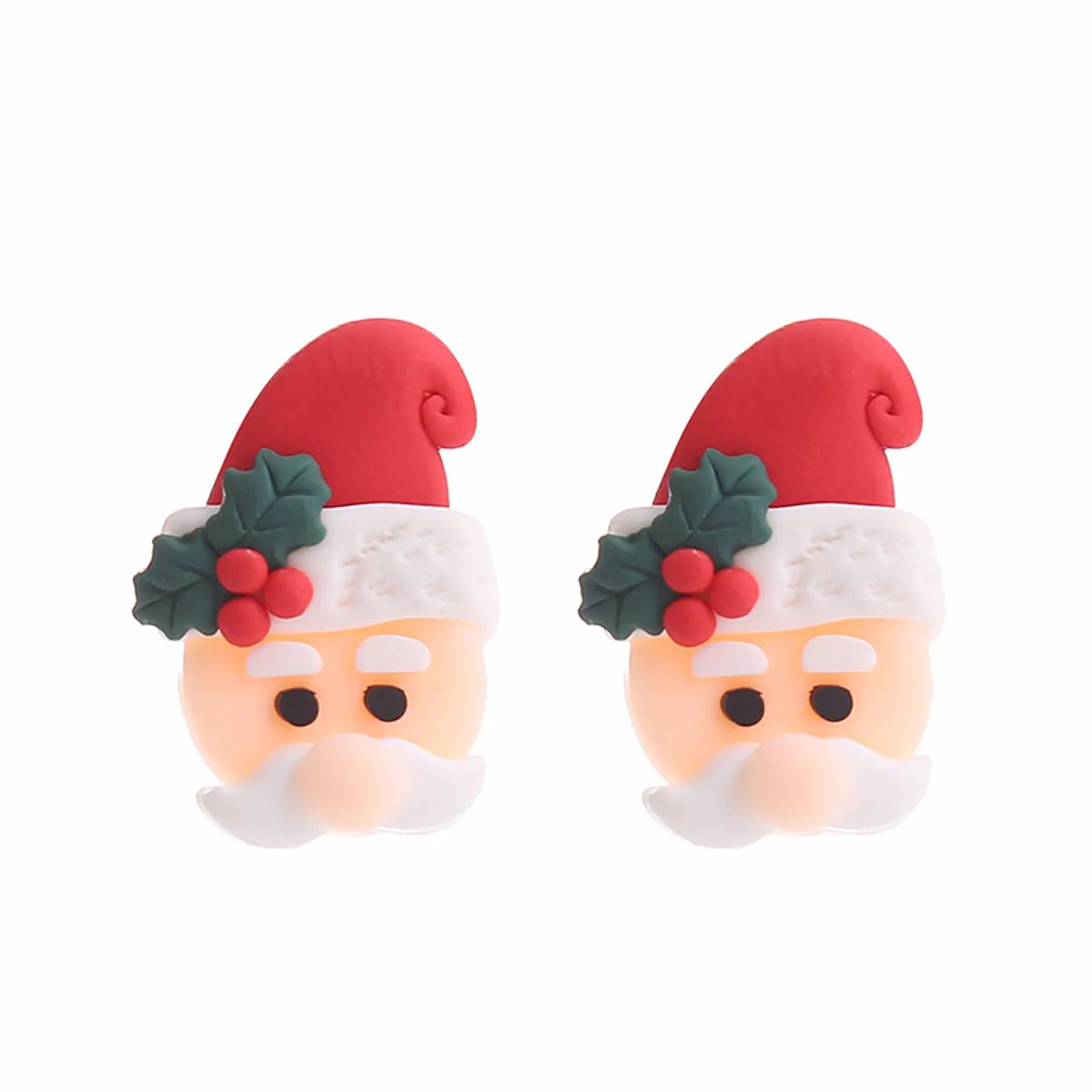 Fashion Santa Claus Snowman Snowflake Soft Clay Women's Ear Studs 1 Pair