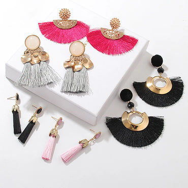 Fashion Sector Alloy Inlay Rhinestones Women's Drop Earrings 1 Pair